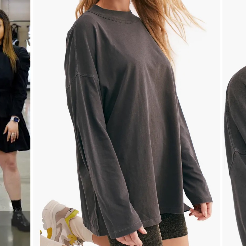 We The Free Charcoal Long Sleeve Tee